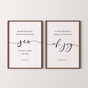 Psalm 16:11 Fullness of Joy Bible Verse Wall Art, Set of 2 Scripture Print Download, Printable Wall Art, Scripture Poster, 16x20, 20x30, A3