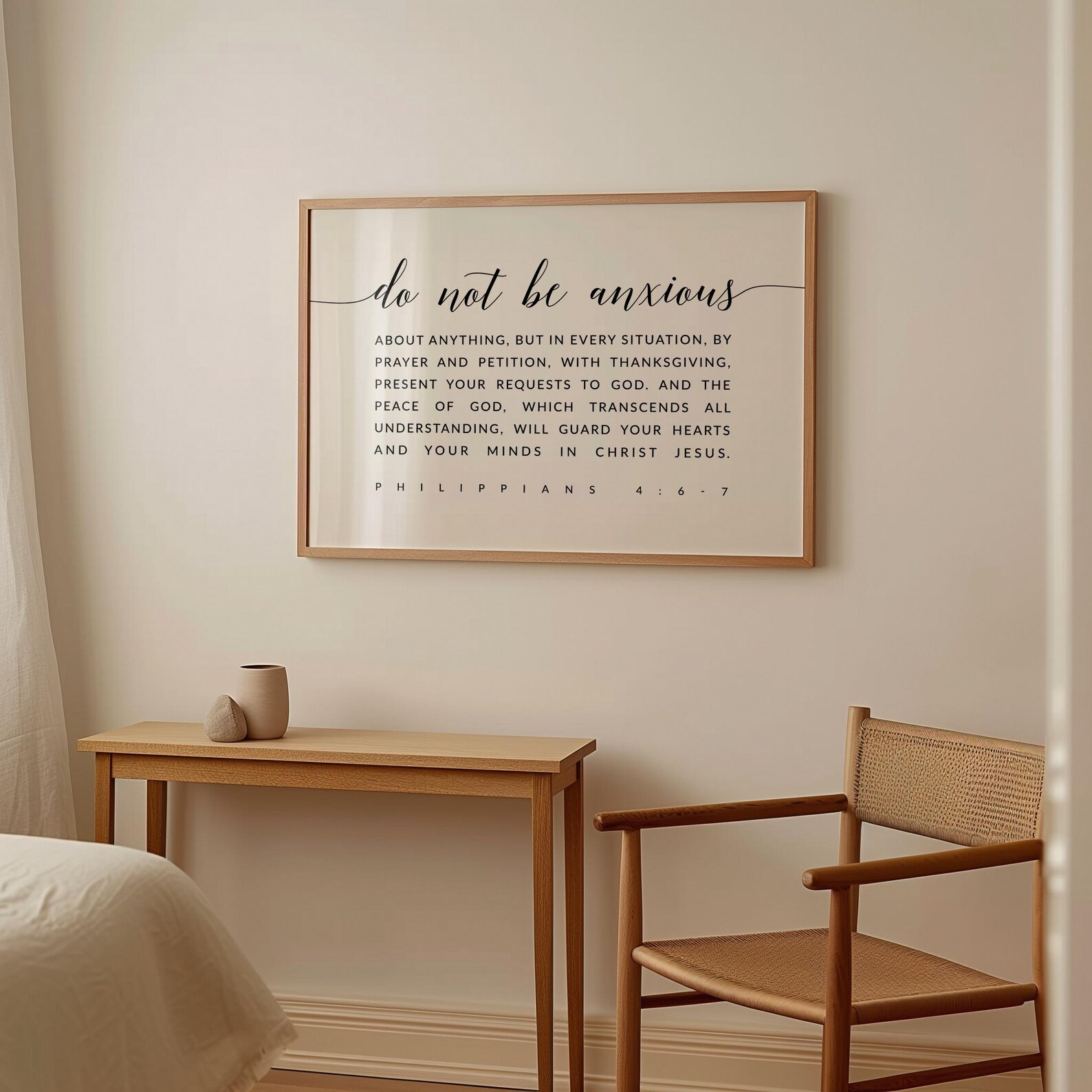 Philippians 4:6-7 Do Not Be Anxious Bible Verse Printable Wall Art ...