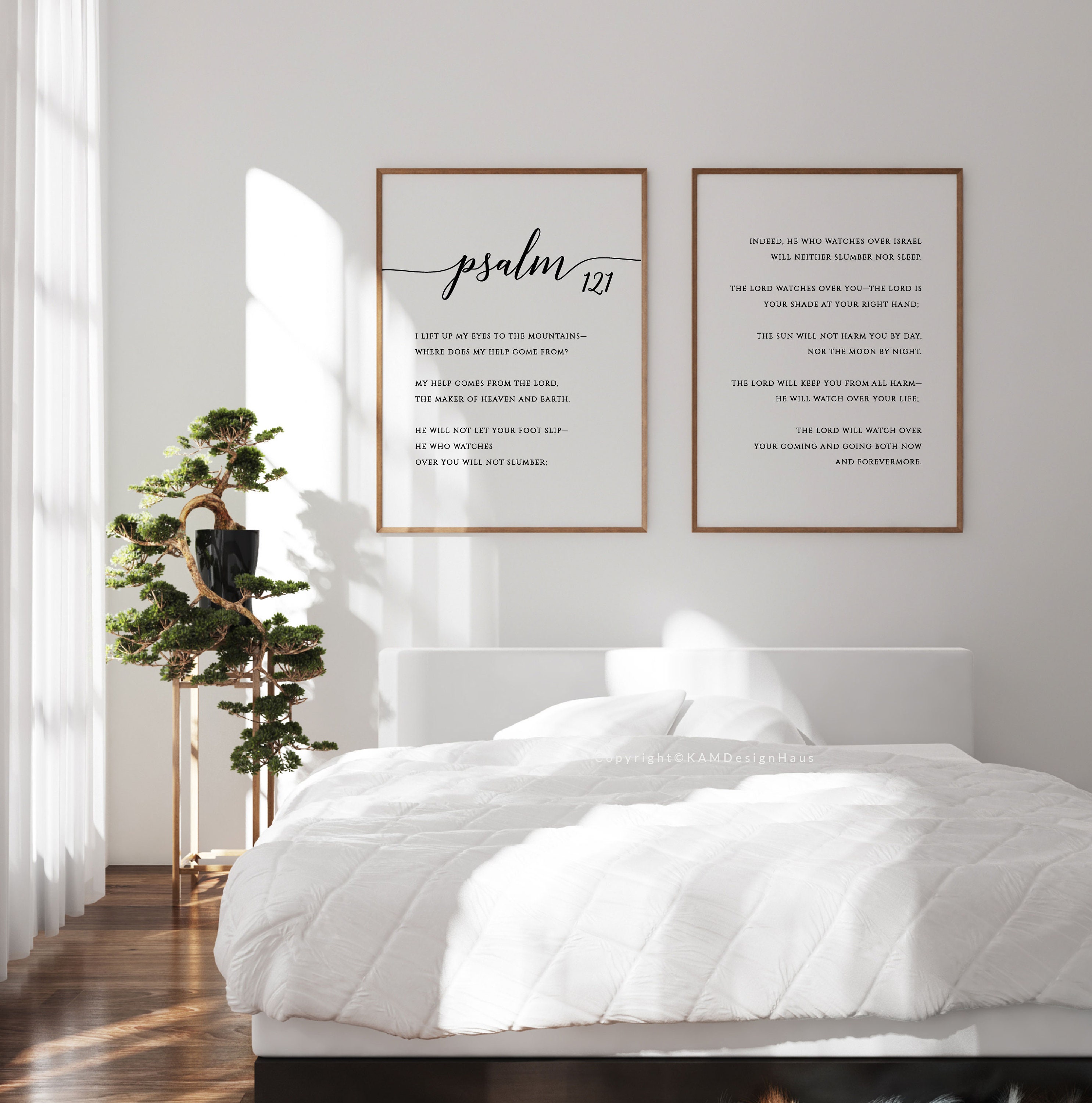 Psalm 121 Bible Verse Wall Art Set of 2 Scripture Print | Etsy