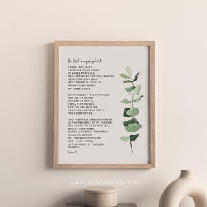 Psalm 23 The Lord Is My Shepherd Bible Verse Wall Art, Printable Wall Art, Large Scripture Digital Print, 8x10, 11x14, 16x20, 18x24, A4, A3