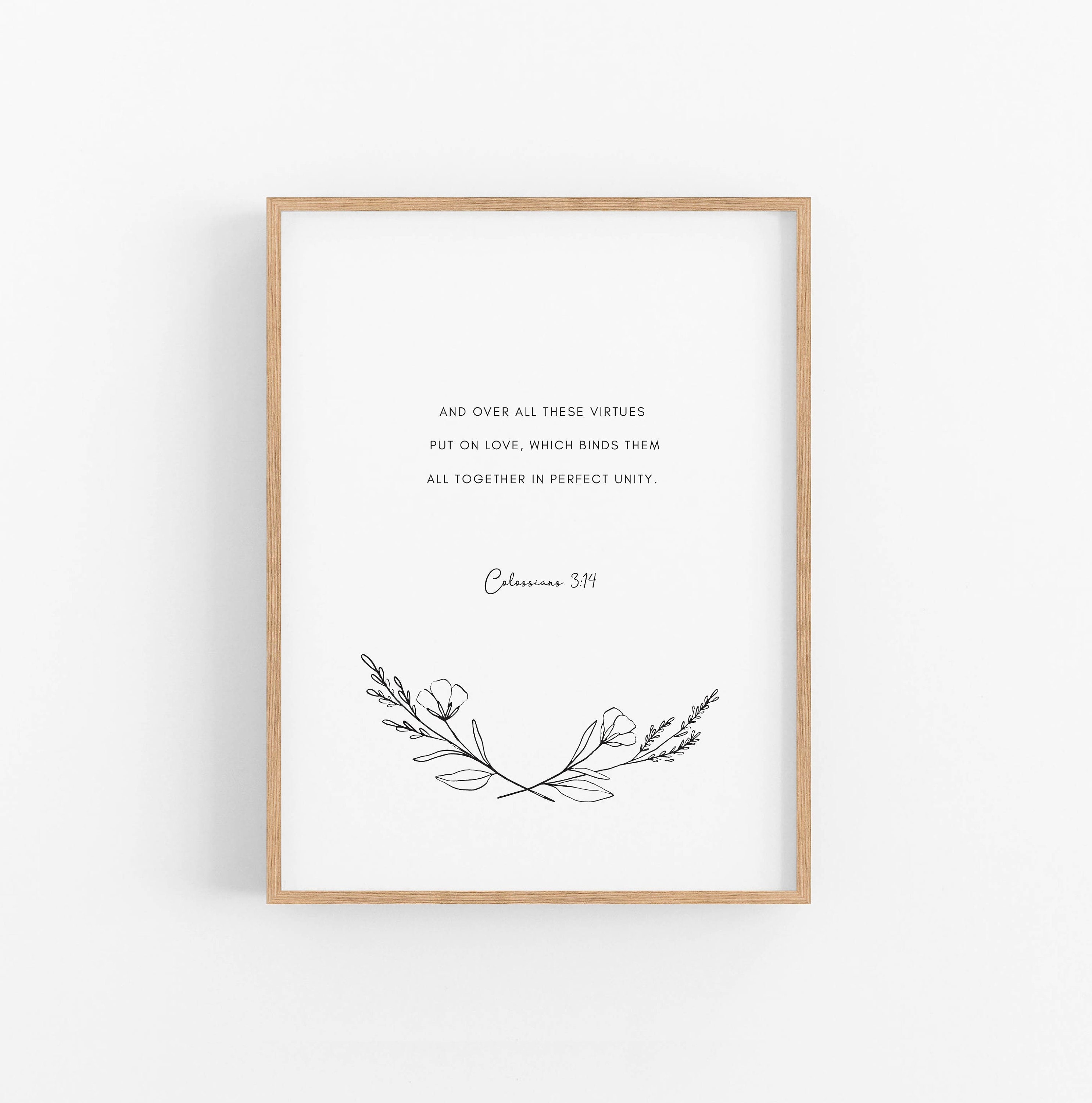 Colossians 3:12-14 Set of 3 Bible Verse Printable Wall Art, Modern ...