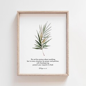 Set of 3 Bible Verse Wall Art, Philipians 4:6-8 Printable Wall Art ...