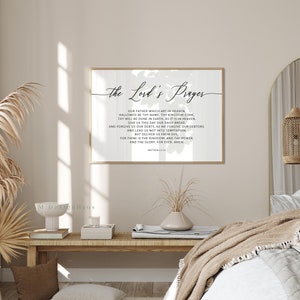The Lord's Prayer KJV Matthew 6:9-13 Bible Verse Printable Wall Art ...