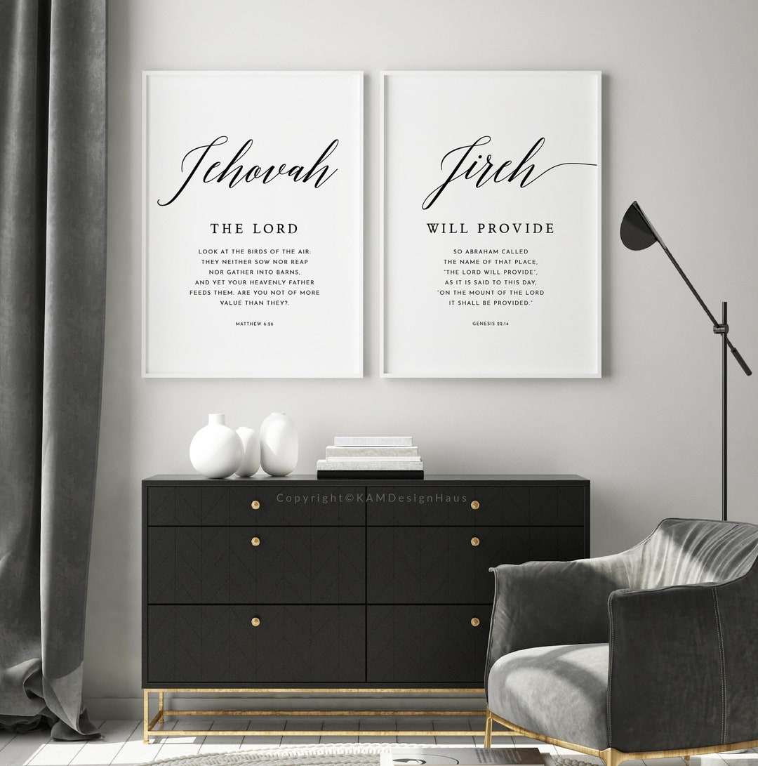 Matthew 6:26 ESV Jehovah Jireh Bible Verse Wall Art, Printable Wall Art ...