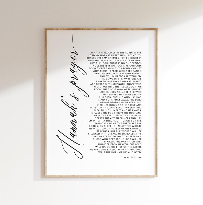 Hannah's Prayer 1 Samuel 2 Bible Verse Wall Art, Printable Wall Art, Modern Scripture Print Download, Christian Gift, 8x10, 11x14, 16x20, A3 image 9
