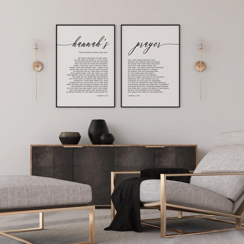1 Samuel 2:1-10 Hannah's Prayer Bible Verse Wall Art, Printable Wall Art, Large Scripture Downloadable Print, Christian Gift for Women Bild 6