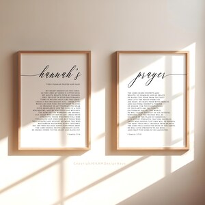1 Samuel 2:1-10 Hannah's Prayer Bible Verse Wall Art, Printable Wall Art, Large Scripture Downloadable Print, Christian Gift for Women Bild 3