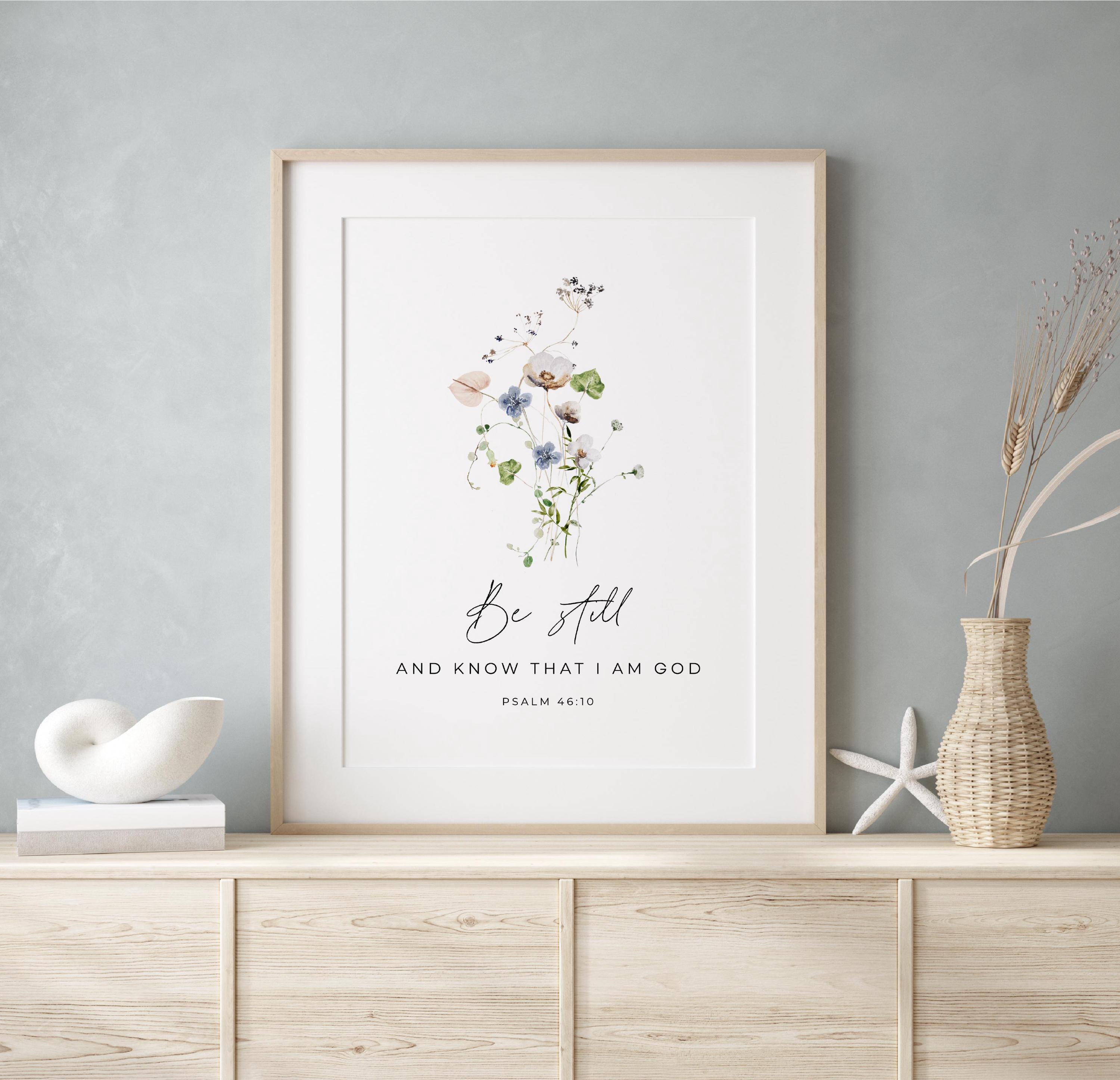 Psalm 46:10 Scripture Wall Art, Printable Wall Art, Bible Verse Digital ...