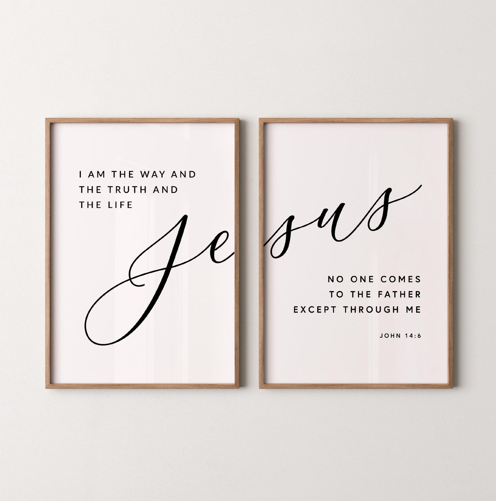 John 14:6 I Am the Way Bible Verse Wall Art, Scripture Printables ...