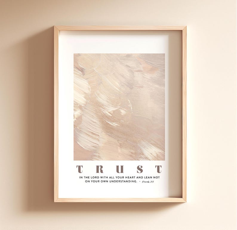 Proverbs 3:5, Set of 3 Bible Verse Wall Art, Christian Wall Art ...