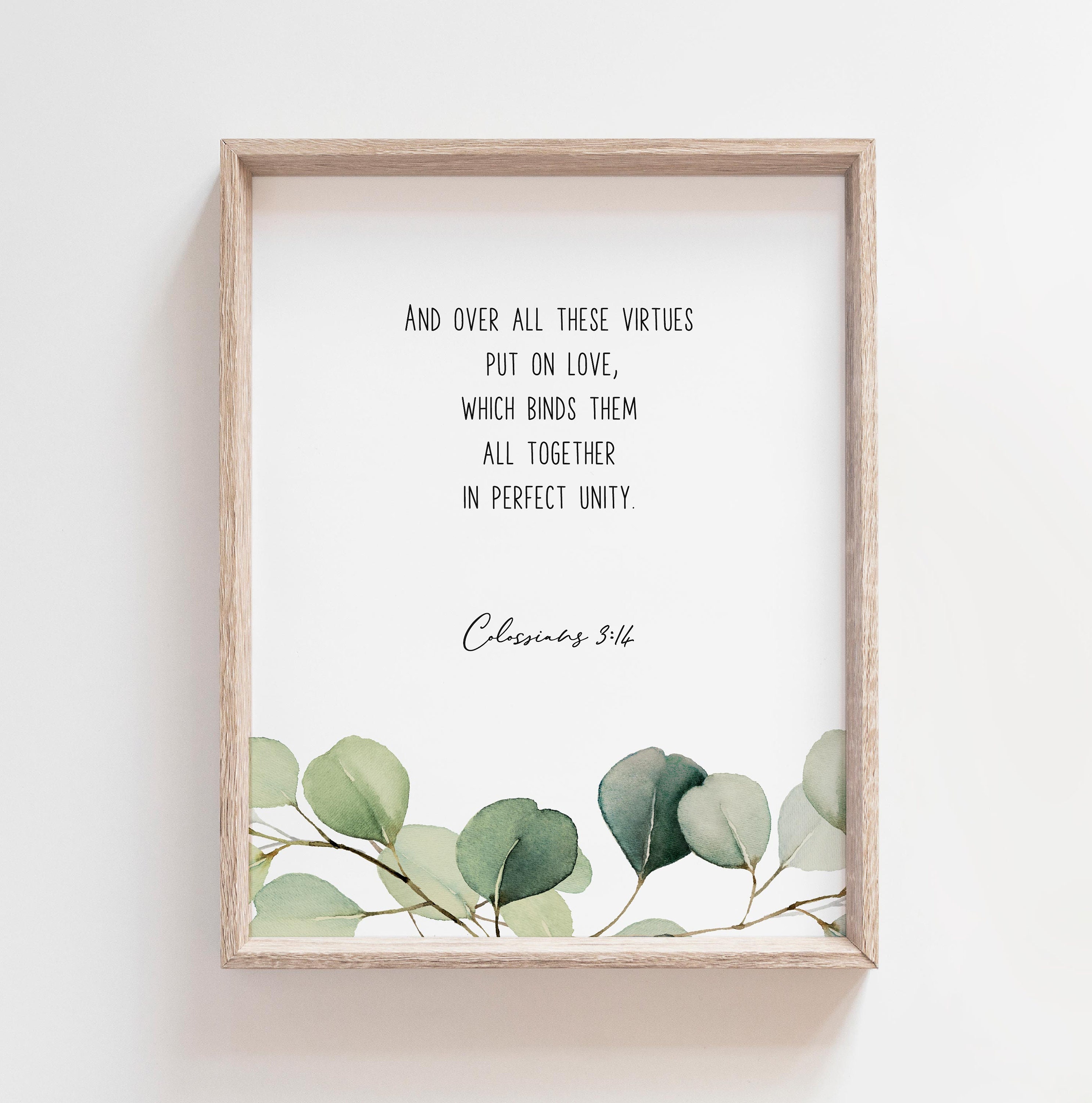 Colossians 3:12-14 Set of 3 Bible Verse Wall Art, Printable Wall Art ...