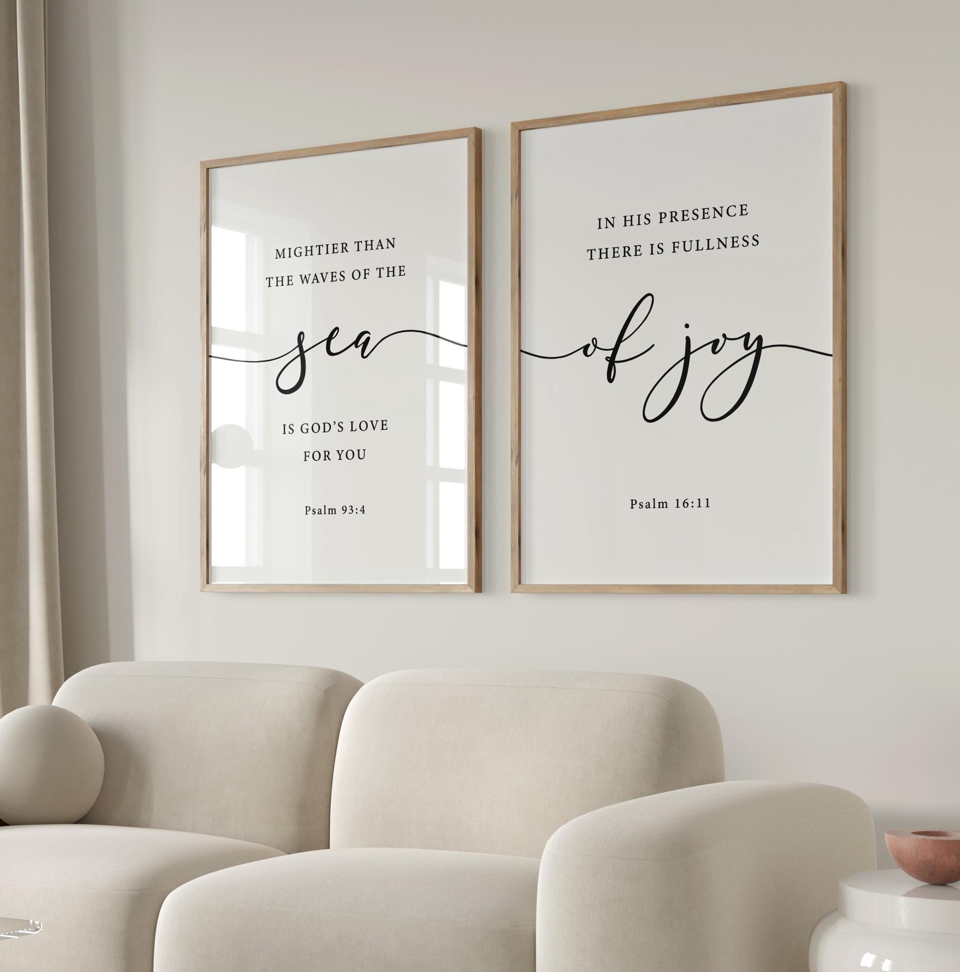 Psalm 16:11 Fullness of Joy Bible Verse Wall Art, Set of 2 Scripture ...