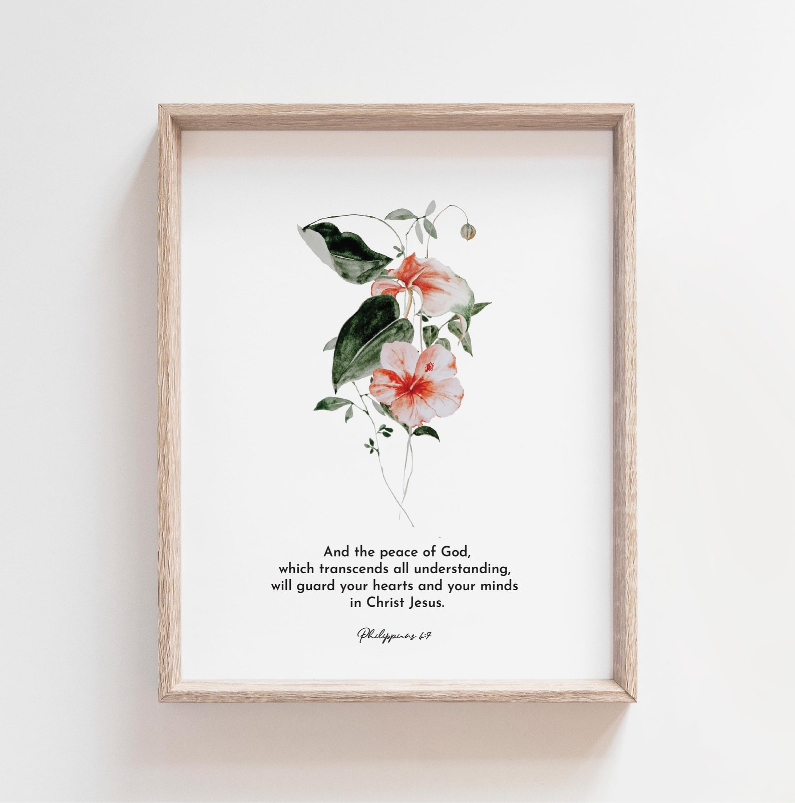 Set of 3 Bible Verse Wall Art, Philipians 4:6-8 Printable Wall Art ...
