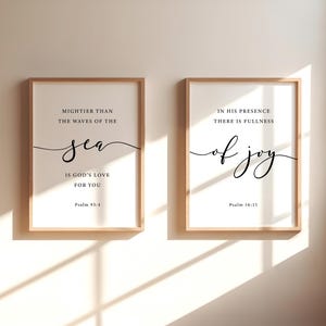 Psalm 16:11 Fullness of Joy Bible Verse Wall Art, Set of 2 Scripture Print Download, Printable Wall Art, Scripture Poster, 16x20, 20x30, A3