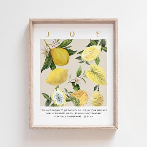 Set of 9 Fruit of the Spirit Bible Verse Wall Art, Galatians 5:22-23 ...