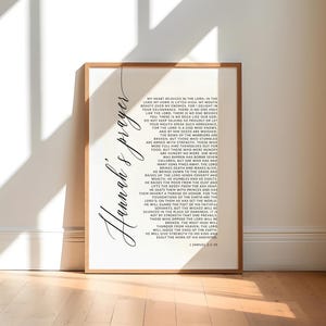 Hannah's Prayer 1 Samuel 2 Bible Verse Wall Art, Printable Wall Art, Modern Scripture Print Download, Christian Gift, 8x10, 11x14, 16x20, A3 image 5
