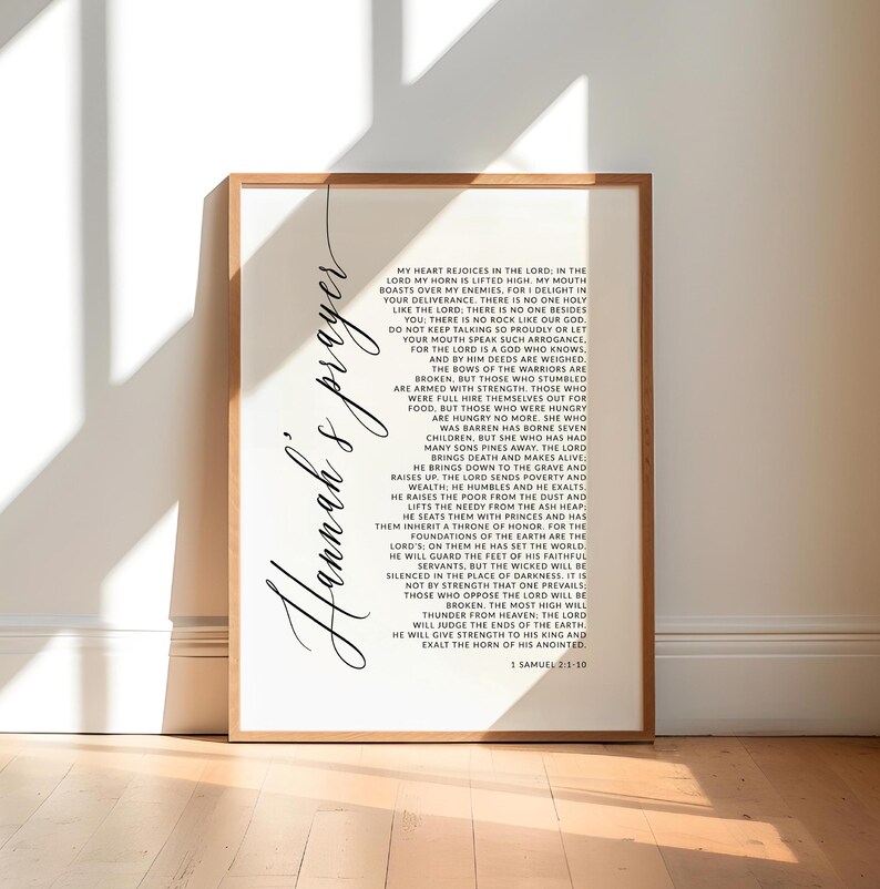 Hannah's Prayer 1 Samuel 2 Bible Verse Wall Art, Printable Wall Art, Modern Scripture Print Download, Christian Gift, 8x10, 11x14, 16x20, A3 image 5