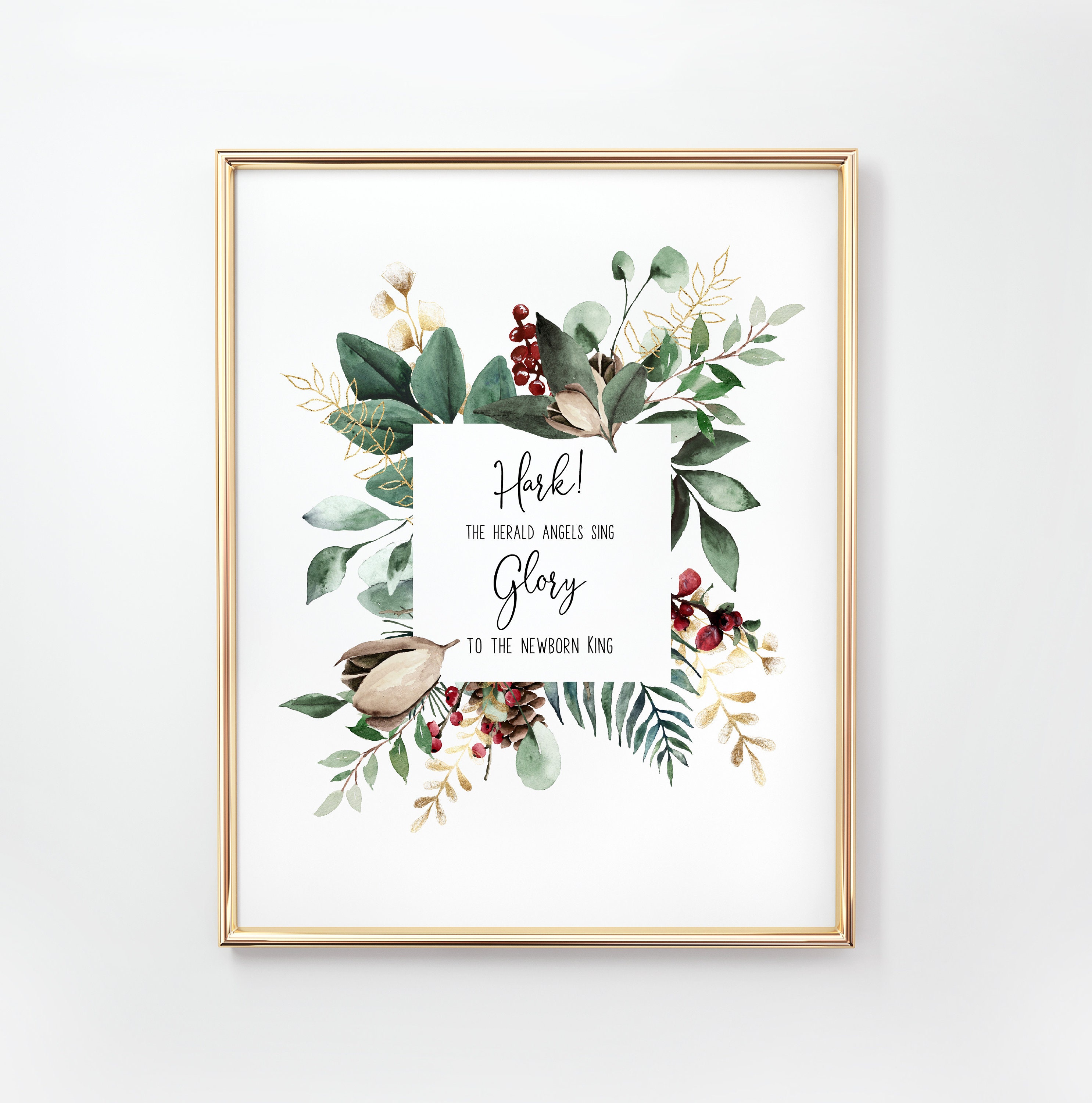 Glory to the Newborn King Christmas Printables Bible Verse - Etsy