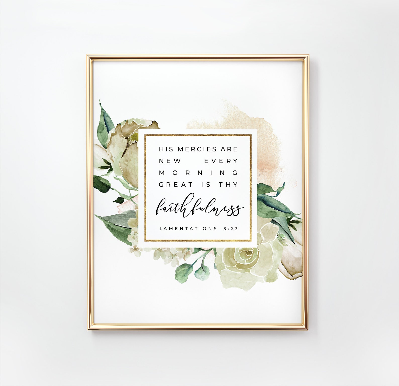 Lamentations 3:23 KJV Bible Verse Wall Art Printable Wall - Etsy