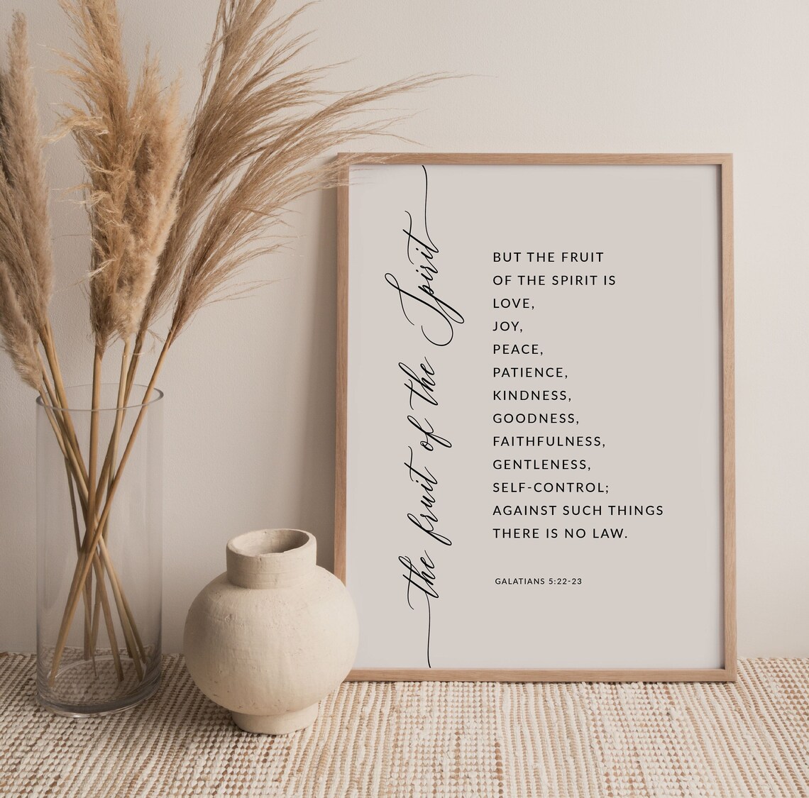 Fruit of the Spirit Bible Verse Wall Art, Scripture Print Download ...