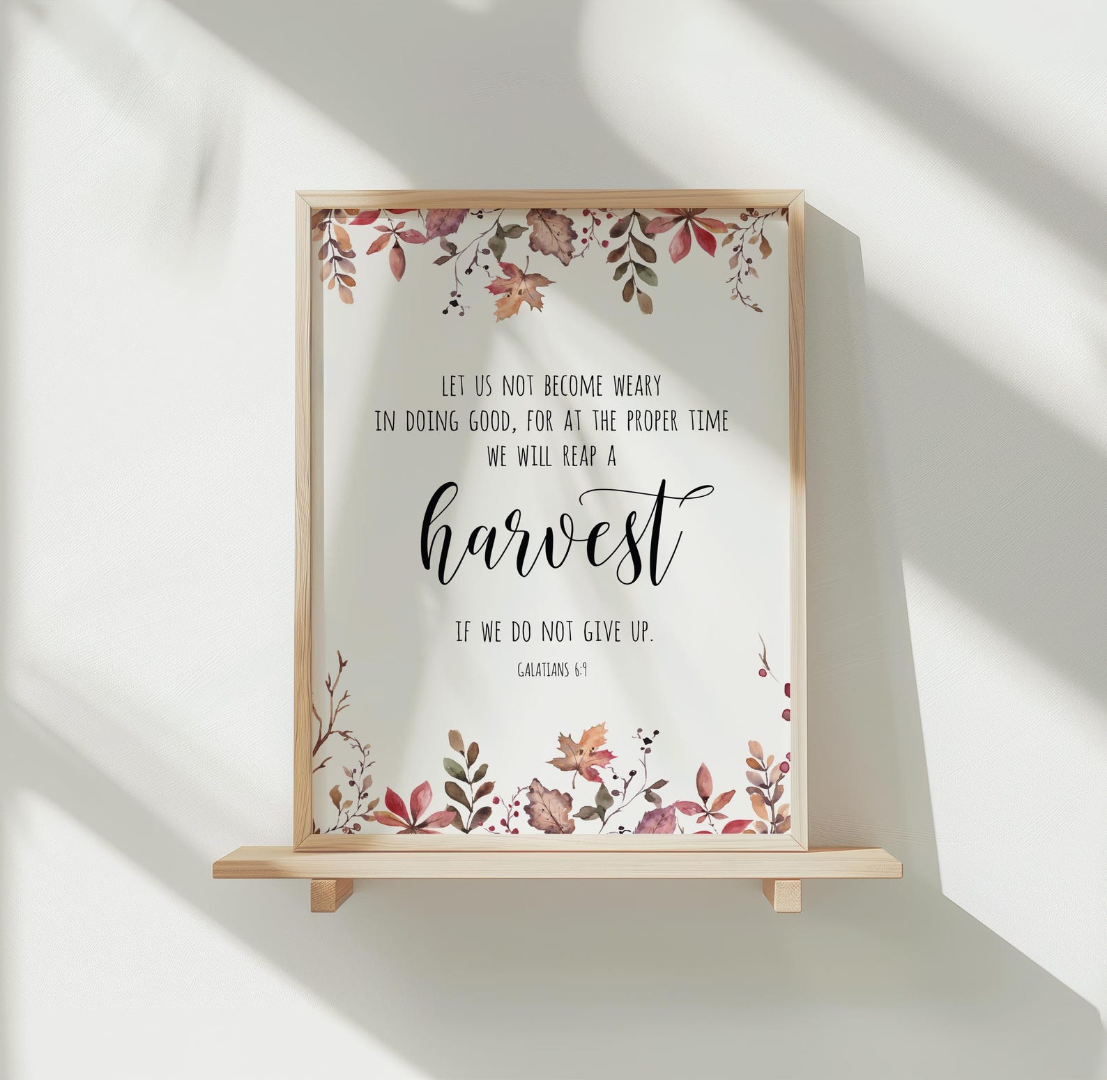 Galatians 6:9 Reap a Harvest Bible Verse Print, Printable Wall Art ...