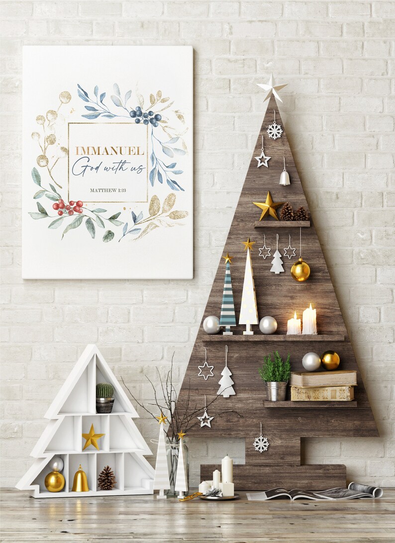 Immanuel God With Us Christmas Printables Bible Verse - Etsy