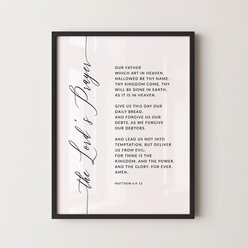 The Lords Prayer Kjv - Etsy