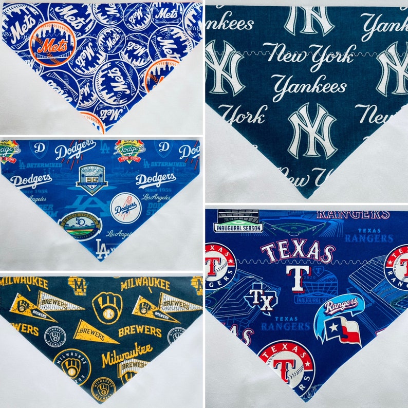 Professional Baseball Team Reversible Collar Bandanas - Etsy