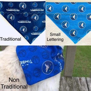 Minnesota Timberwolves Traditional, Non Traditional & Small Lettering Reversible Collar Bandanas