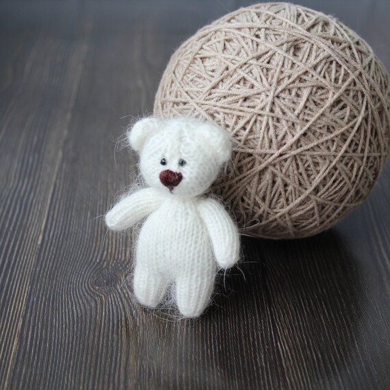 white teddy bear for newborn