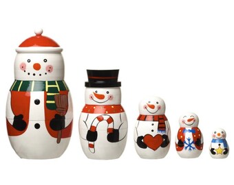 snowman russian dolls
