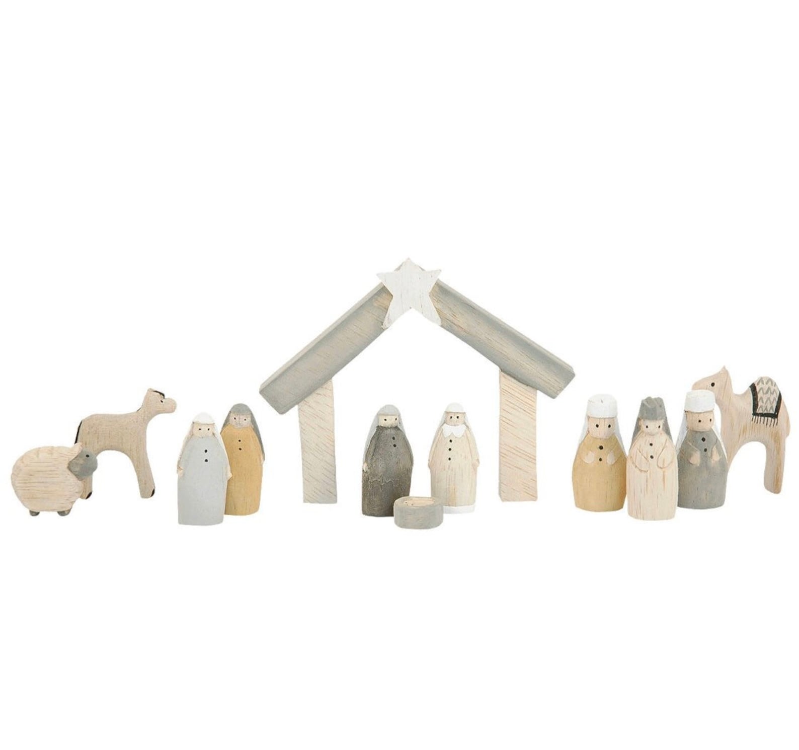 East of India Wooden Nativity Set / Nativity Set / Christmas / Etsy