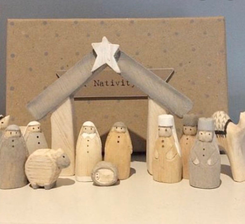 East of India Wooden Nativity Set / Nativity Set / Christmas / Etsy