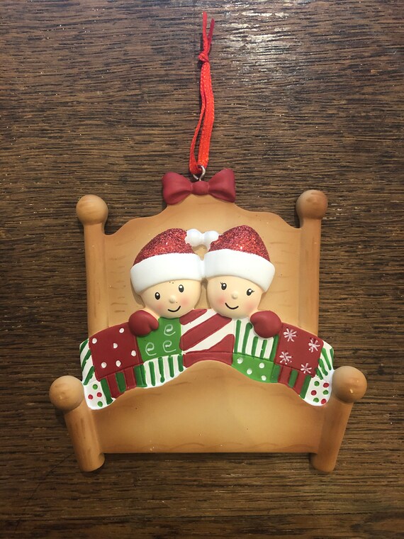 Personalised Hanging Christmas Decoration 2 Person Couple Etsy