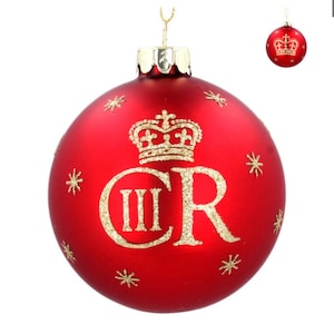 King Charles III Bauble / King Charles / King Of England / Baubles / Christmas Decorations / Christmas Tree Decoration / Christmas Bauble