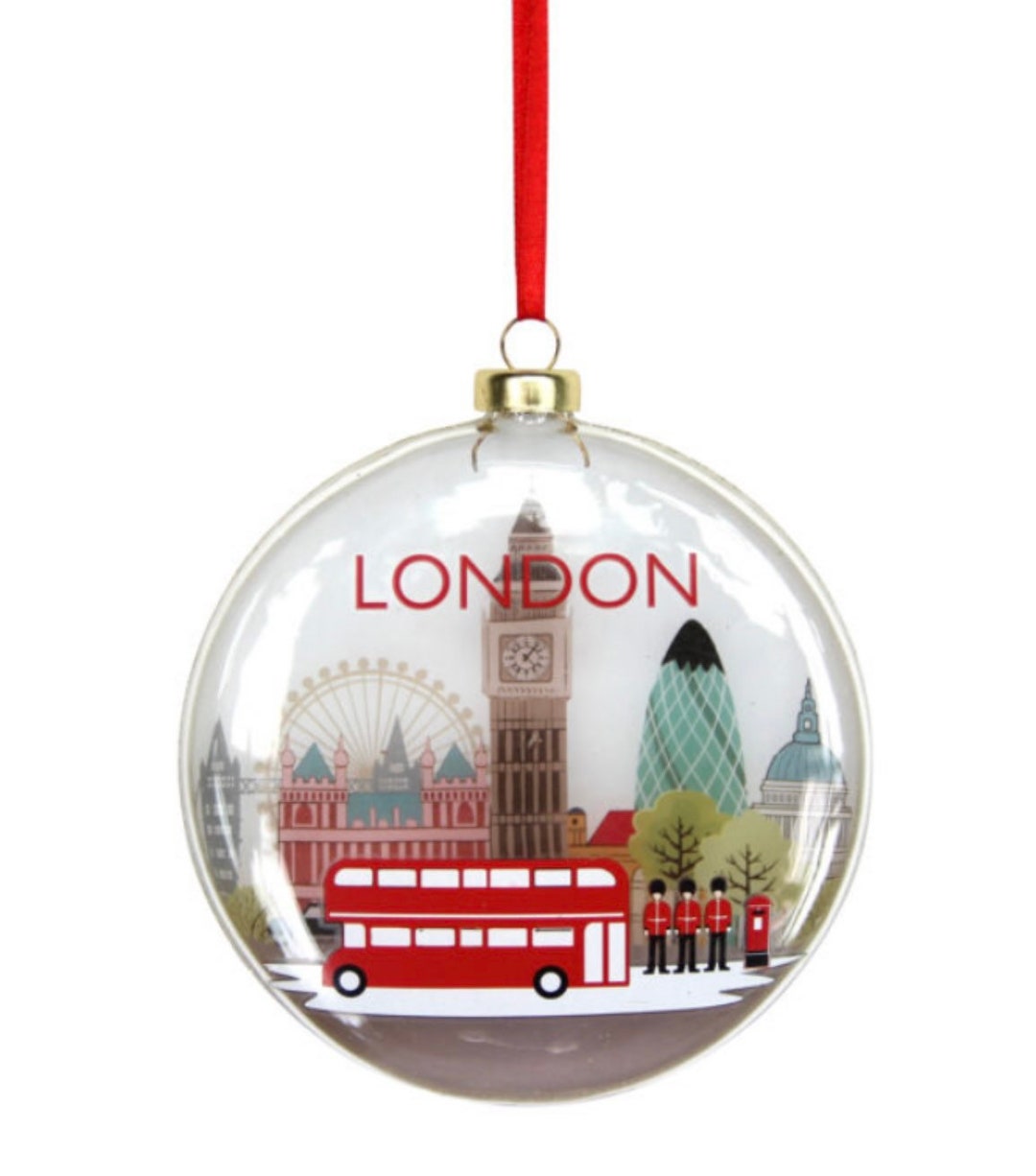 Hand Painted London Bauble Christmas Decoration / Christmas Baubles