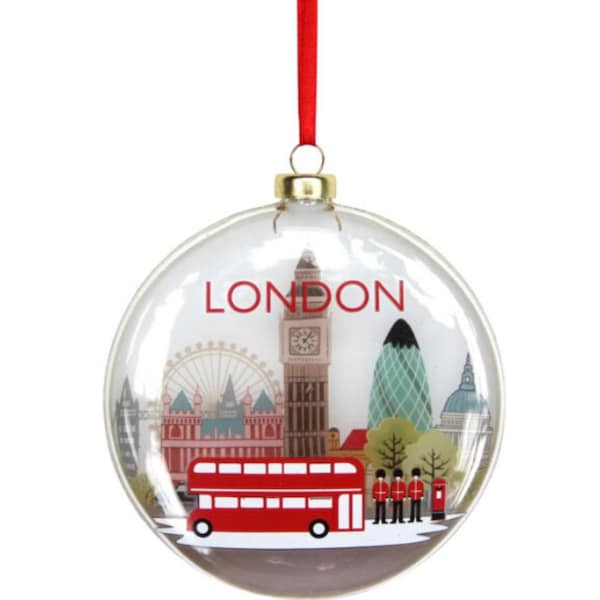 Hand Painted London Bauble Christmas Decoration / Christmas Baubles / Christmas Decorations / Handmade / England / London / British Christma