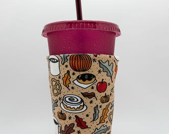 Fall Things Cinnamon Bun Coffee Sleeve Coffee Cozy