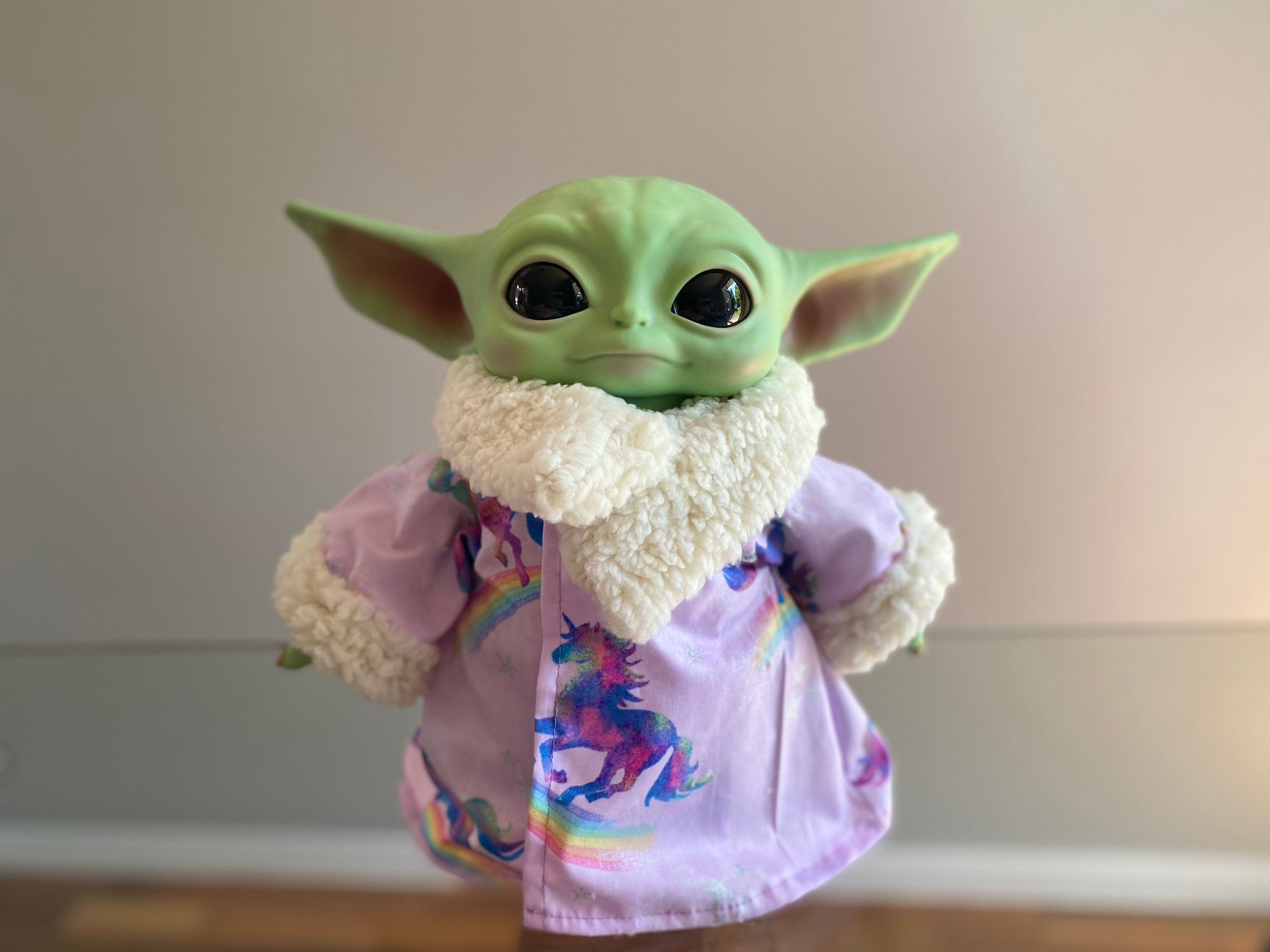 Baby Yoda Robe Purple Unicorn Grogu Clothes Etsy