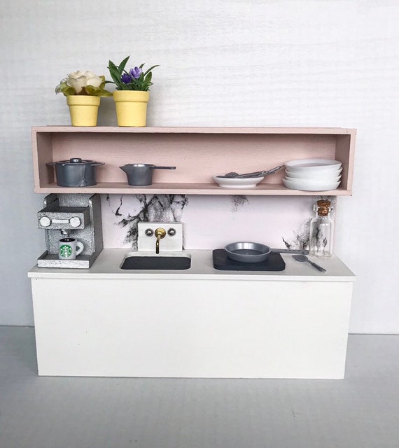 modern dollhouse kitchen
