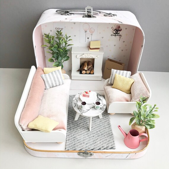 Modern Dollhouse Armchair 1 12 Scale Armchair Dollhouse Etsy