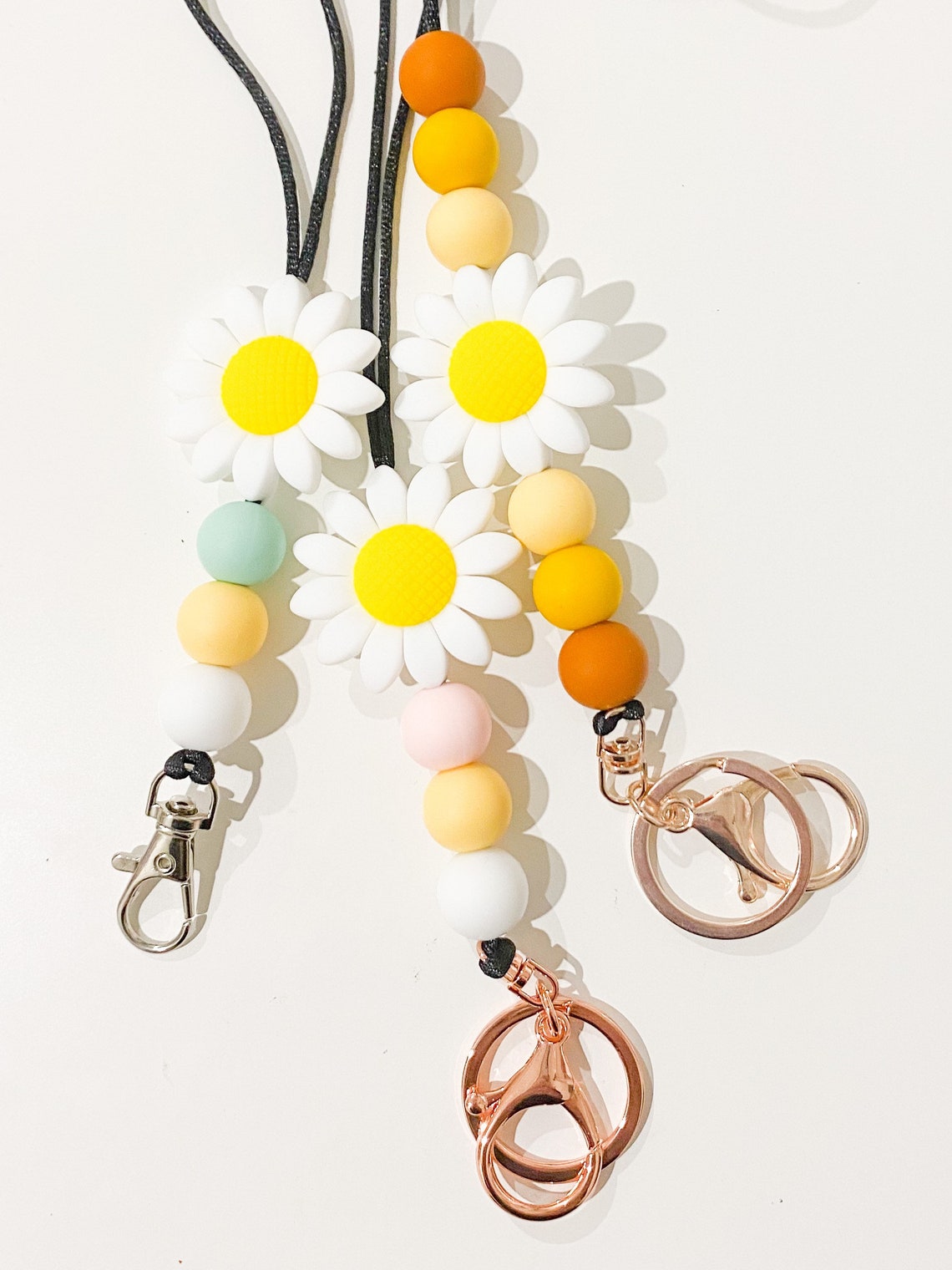 Daisy lanyard personalised lanyard teacher accessory Etsy