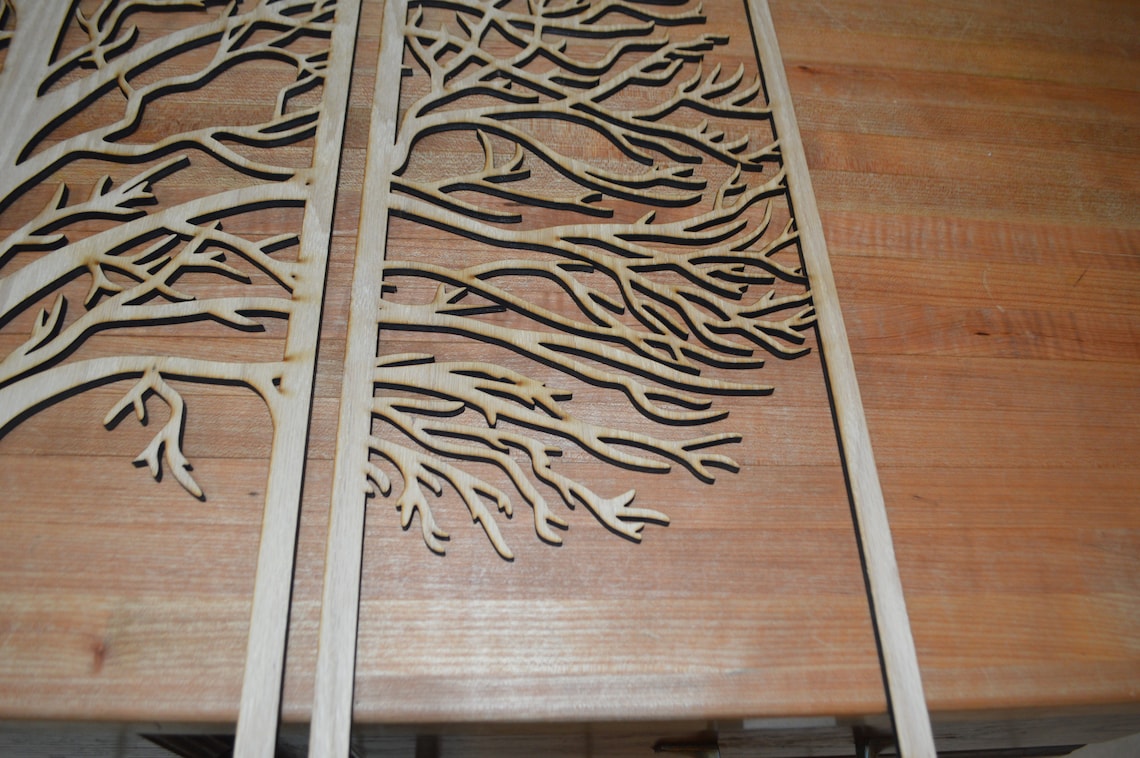 Laser Cut Tree of Life Large 3 Panel Wall Hanging Oak 29 Etsy Canada
