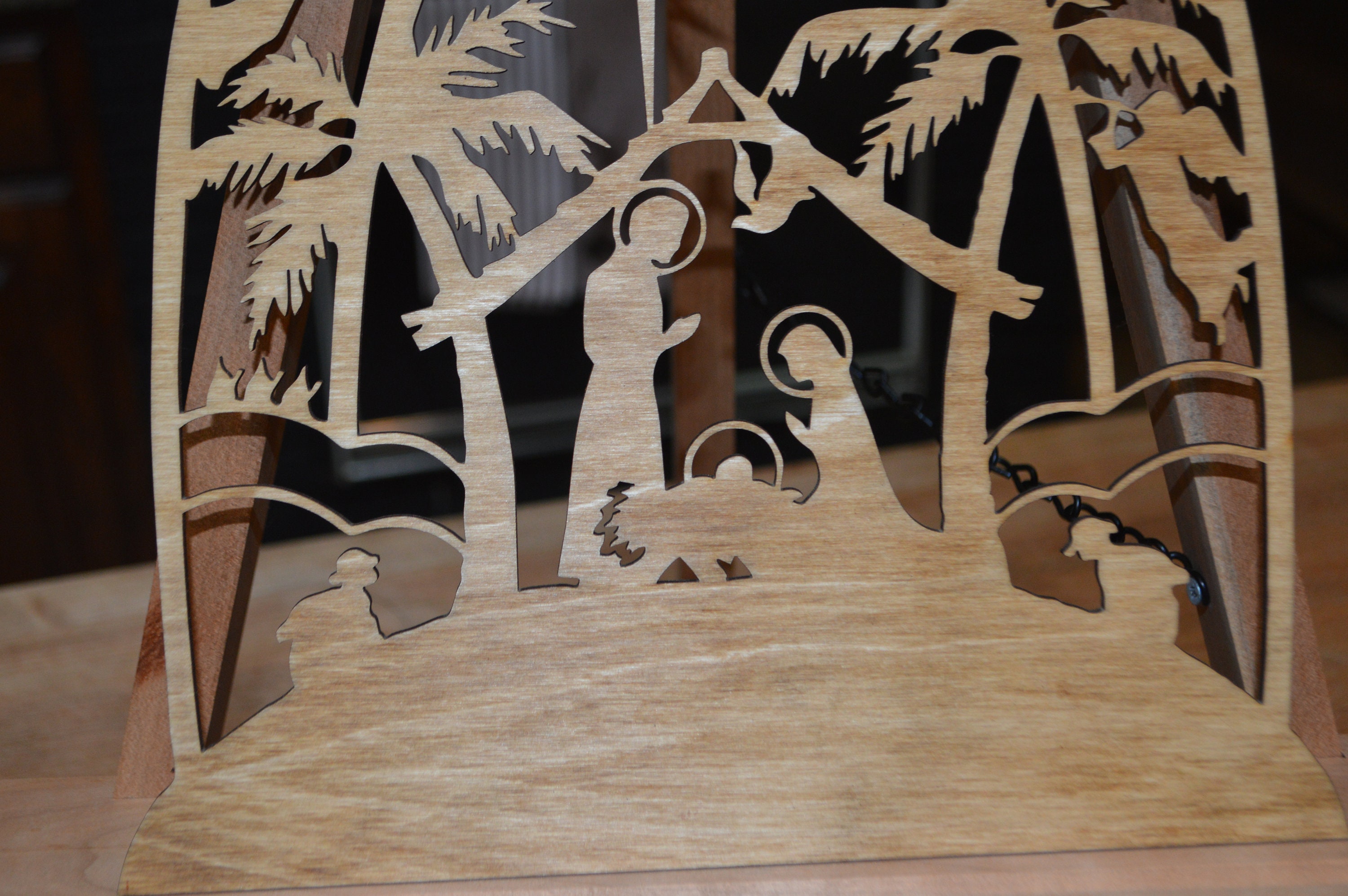 Beautiful Laser Cut Nativity Scene With Baby Jesus North Star Etsy Canada