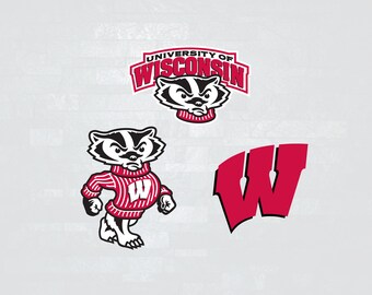 wisconsin badgers svg etsy