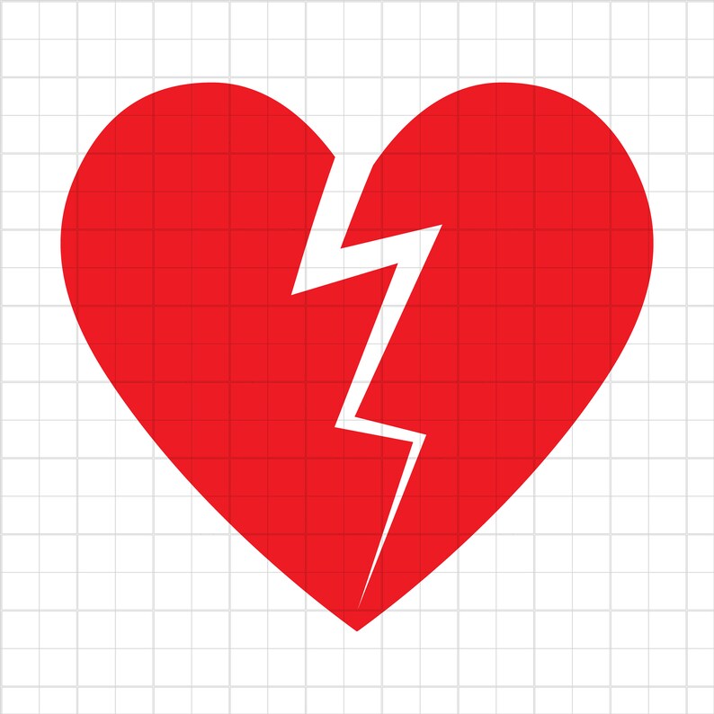 Download Heart Broken Heart Silhouette Png