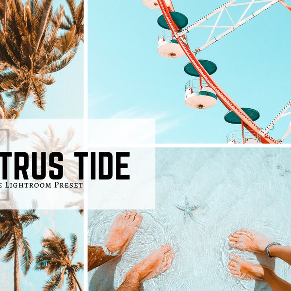 Lightroom Mobile Preset, Orange and Teal VSCO aesthetic Overlay, Blogger beach filter, Summer Travel Preset for Instagram Influencers