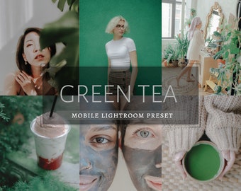 Green Lightroom Mobile Preset | mobile clean filter | Modern minimalist overla