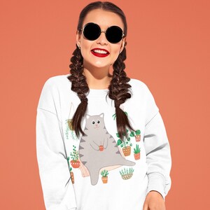 Schattig Tabby Grijs Kat Unisex Sweatshirt