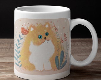 Fluffy Orange Cat Mug